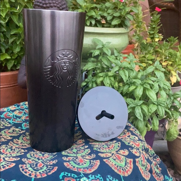 New Starbucks Gradient Ombré Black Glitter Stainless Steel Venti Cold Cup